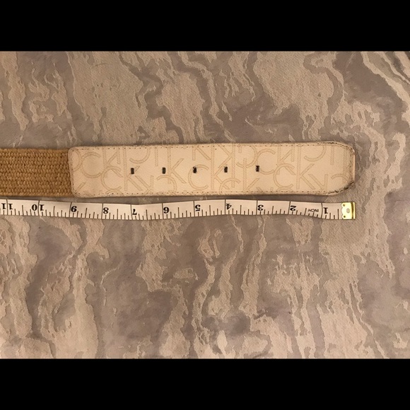 Calvin Klein Belt - 37” - White / Tan - Picture 5 of 5